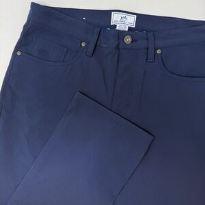 Southern Tide Mens 32x32 Navy Blue Performance 5-Pocket Pants Golf Tech Stretch